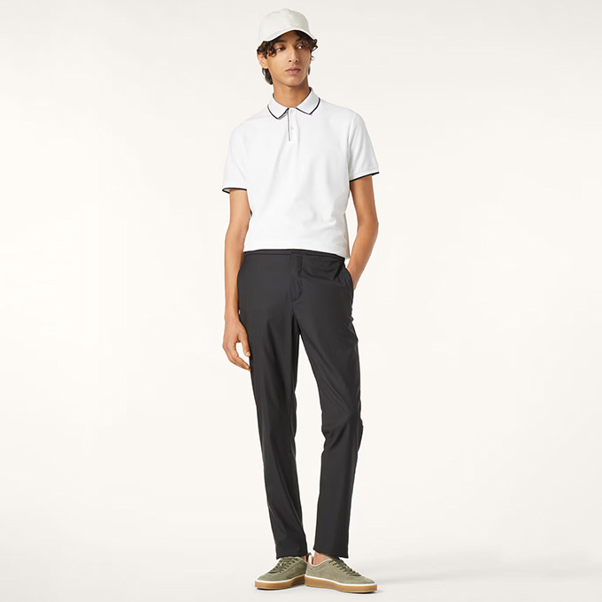 loro piana leisure city wool blend trousers